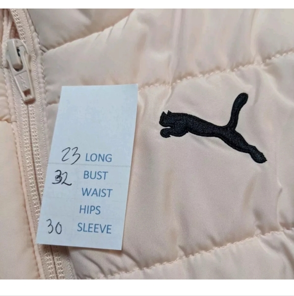 Puma vest women's size 10 Medium puffer Pink M - Picture 6 of 11